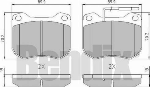 BENDIX 511008 - Brake Pad Set, disc brake autospares.lv