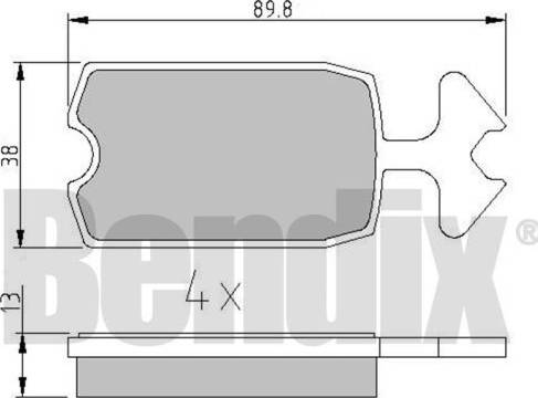 BENDIX 511014 - Brake Pad Set, disc brake autospares.lv