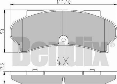 BENDIX 511012 - Brake Pad Set, disc brake autospares.lv