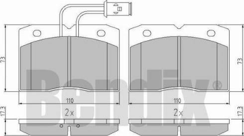 BENDIX 511030 - Brake Pad Set, disc brake autospares.lv