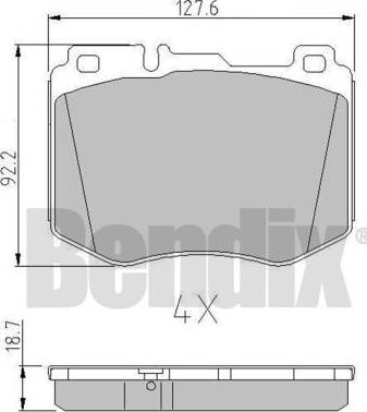 BENDIX 511190 - Brake Pad Set, disc brake autospares.lv