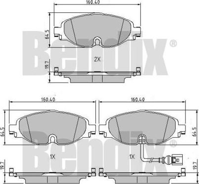 BENDIX 511142 - Brake Pad Set, disc brake autospares.lv
