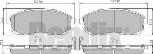 BENDIX 511150 - Brake Pad Set, disc brake autospares.lv