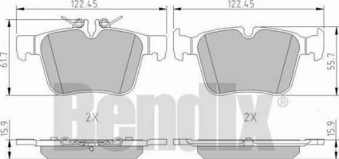 BENDIX 511189 - Brake Pad Set, disc brake autospares.lv