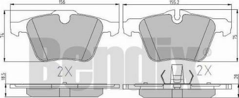 BENDIX 511185 - Brake Pad Set, disc brake autospares.lv