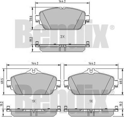 BENDIX 511187 - Brake Pad Set, disc brake autospares.lv