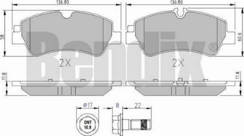 BENDIX 511129 - Brake Pad Set, disc brake autospares.lv