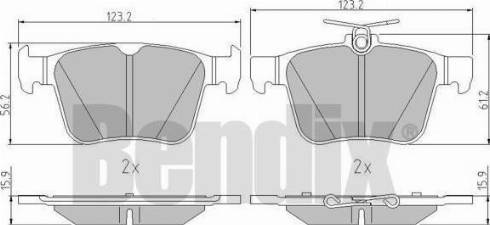 BENDIX 511120 - Brake Pad Set, disc brake autospares.lv