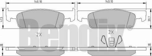 BENDIX 511128 - Brake Pad Set, disc brake autospares.lv