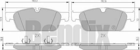 BENDIX 511123 - Brake Pad Set, disc brake autospares.lv