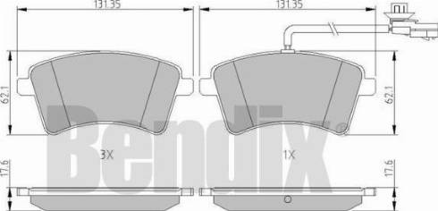 BENDIX 511177 - Brake Pad Set, disc brake autospares.lv