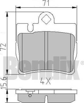 BENDIX 511299 - Brake Pad Set, disc brake autospares.lv