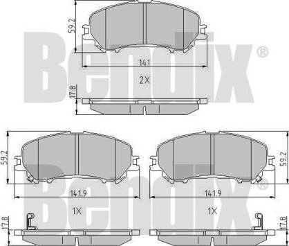 BENDIX 511229 - Brake Pad Set, disc brake autospares.lv