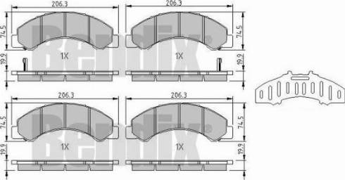 BENDIX 511221 - Brake Pad Set, disc brake autospares.lv