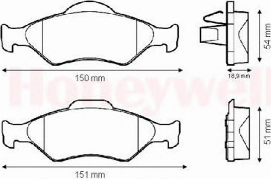 BENDIX 571996B - Brake Pad Set, disc brake autospares.lv