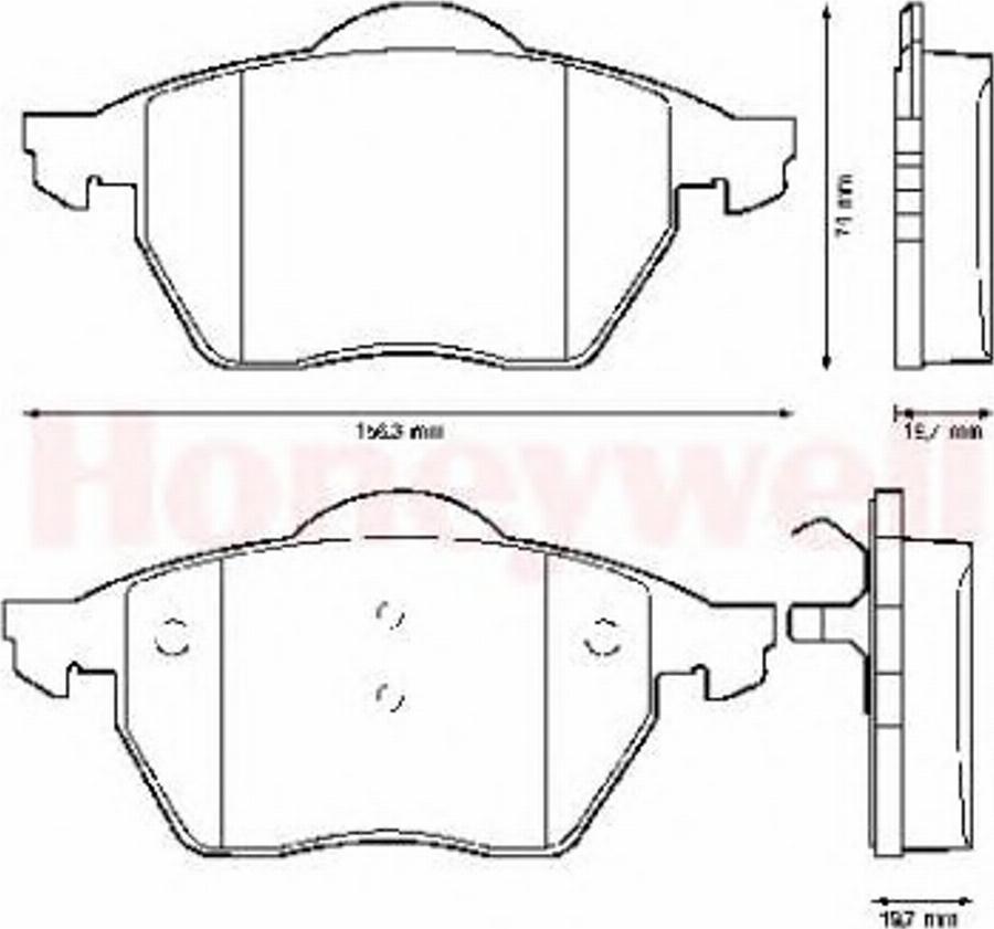 BENDIX 571935B - Brake Pad Set, disc brake autospares.lv