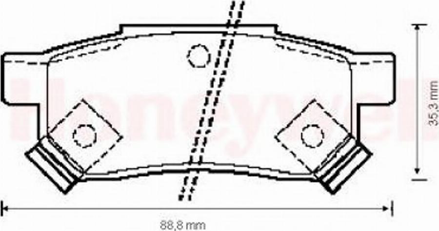 BENDIX 571977X - Brake Pad Set, disc brake autospares.lv