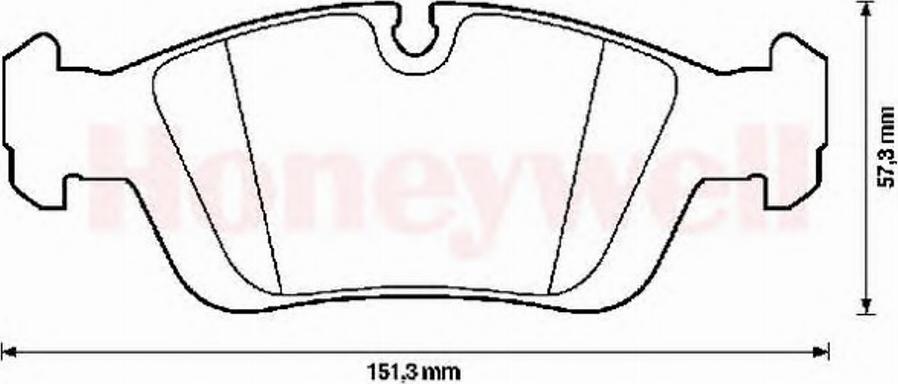 BENDIX 571411 B - Brake Pad Set, disc brake autospares.lv