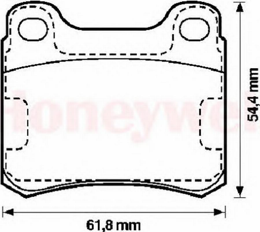 BENDIX 571555B - Brake Pad Set, disc brake autospares.lv