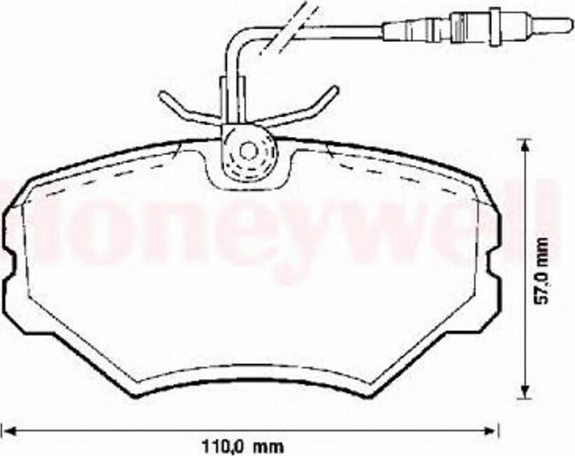 BENDIX 571857B - Brake Pad Set, disc brake autospares.lv