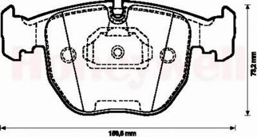 BENDIX 571873B - Brake Pad Set, disc brake autospares.lv