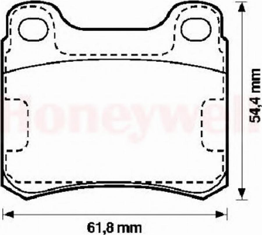 BENDIX 571344B - Brake Pad Set, disc brake autospares.lv