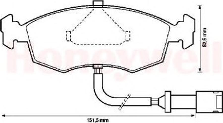 BENDIX 571351B - Brake Pad Set, disc brake autospares.lv