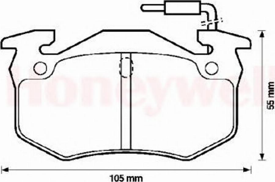 BENDIX 571302B - Brake Pad Set, disc brake autospares.lv