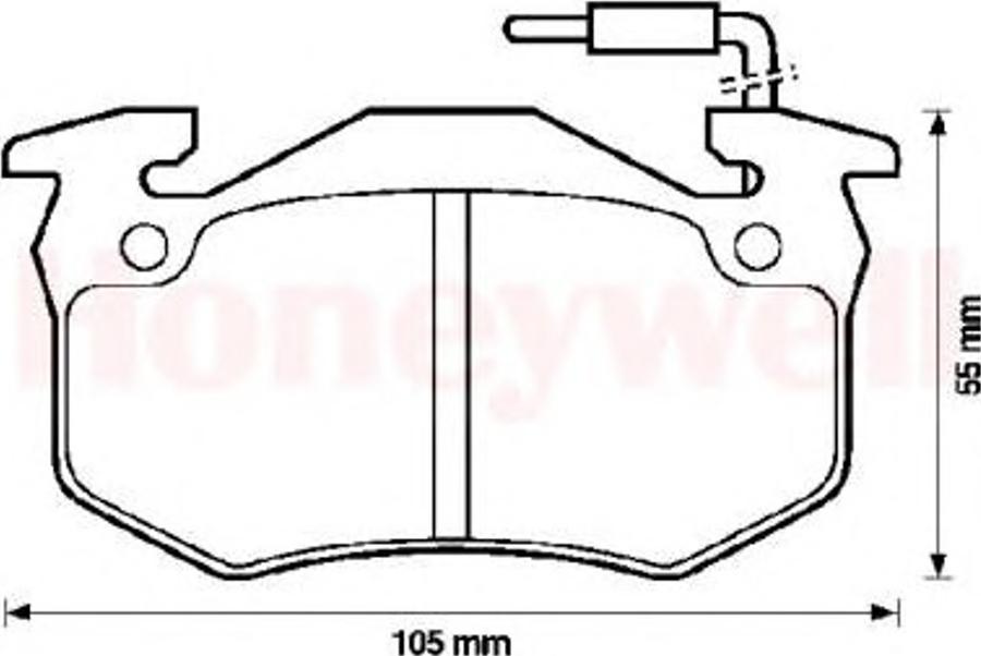 BENDIX 571331B - Brake Pad Set, disc brake autospares.lv