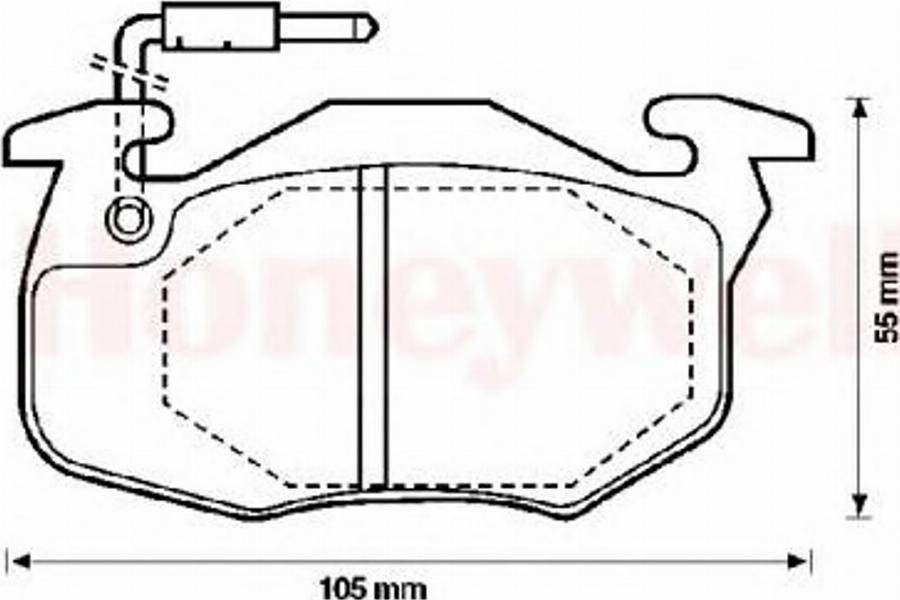 BENDIX 571333B - Brake Pad Set, disc brake autospares.lv