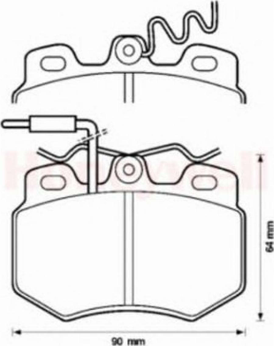 BENDIX 571320X - Brake Pad Set, disc brake autospares.lv