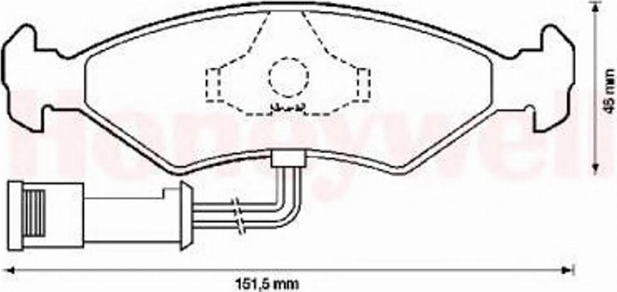 BENDIX 571291X - Brake Pad Set, disc brake autospares.lv