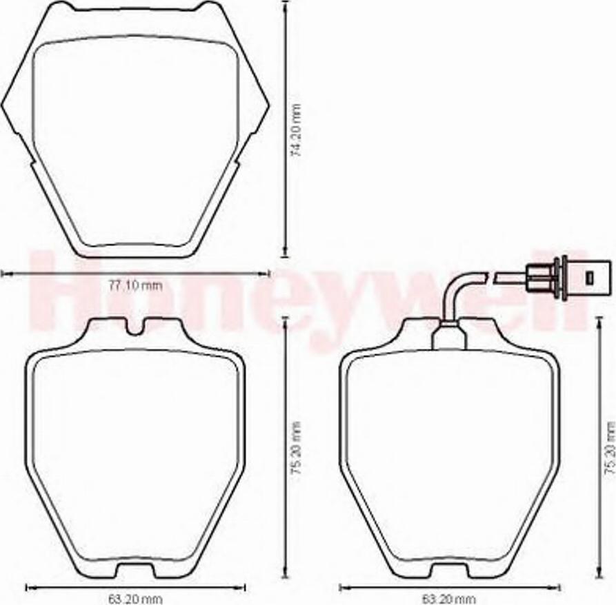 BENDIX 573064B - Brake Pad Set, disc brake autospares.lv