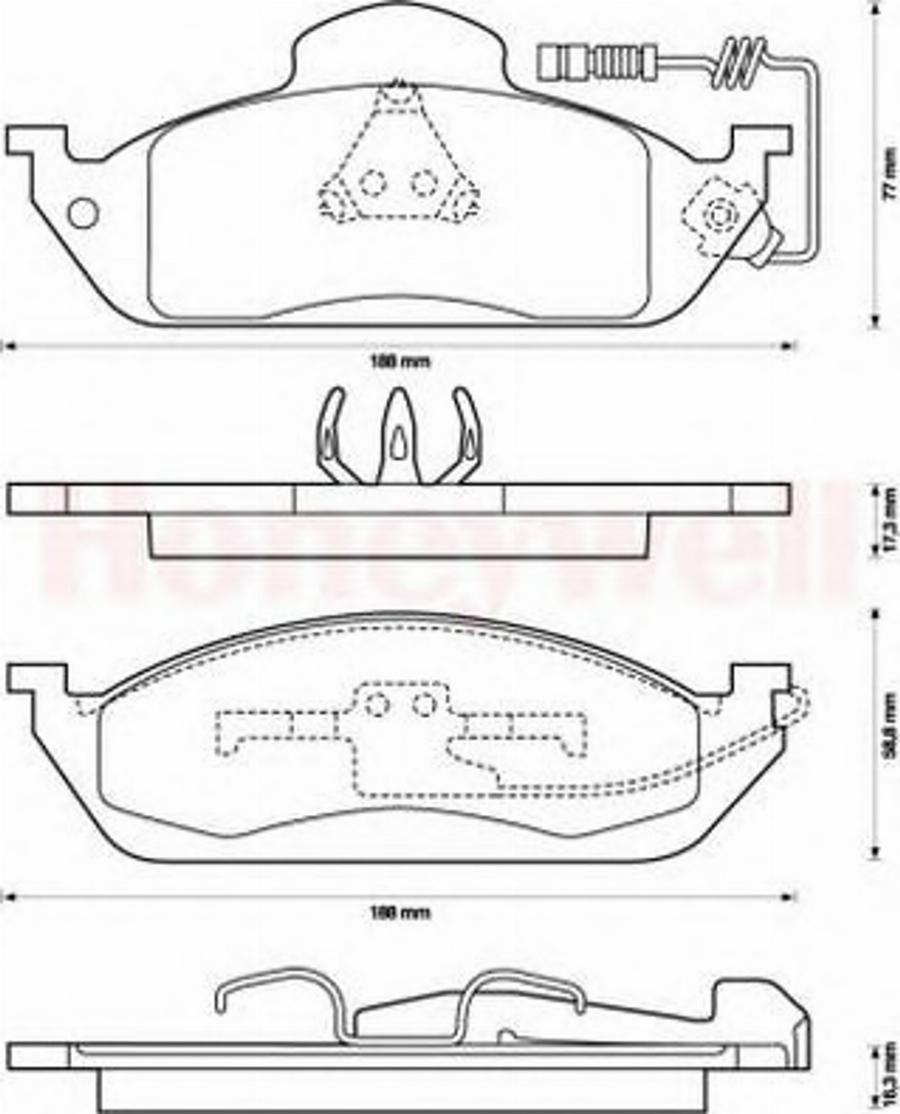 BENDIX 573034B - Brake Pad Set, disc brake autospares.lv