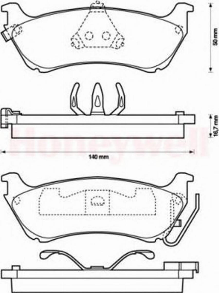 BENDIX 573035 B - Brake Pad Set, disc brake autospares.lv