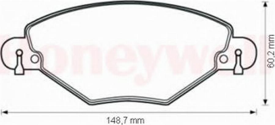 BENDIX 573027B - Brake Pad Set, disc brake autospares.lv