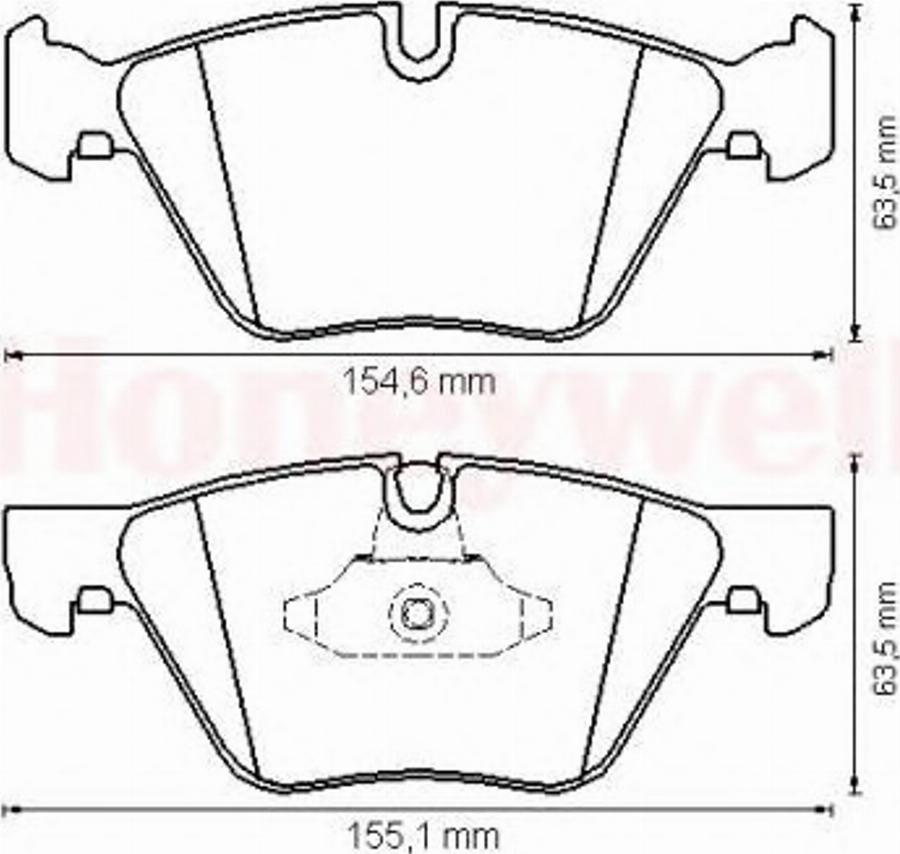 BENDIX 573151 B - Brake Pad Set, disc brake autospares.lv