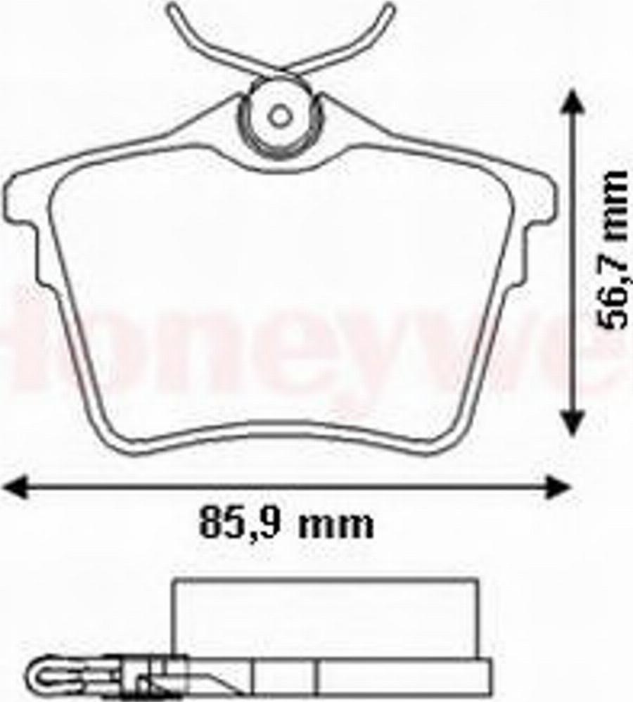 BENDIX 573133B - Brake Pad Set, disc brake autospares.lv