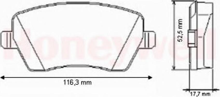 BENDIX 573125B - Brake Pad Set, disc brake autospares.lv