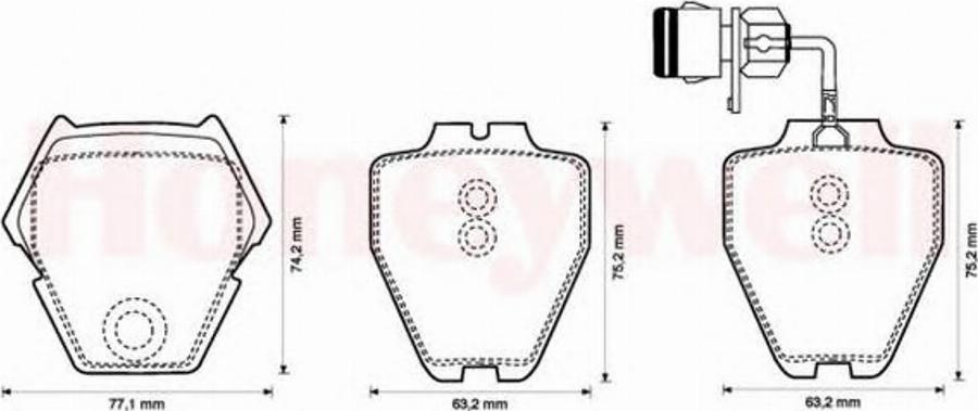 BENDIX 573208B - Brake Pad Set, disc brake autospares.lv