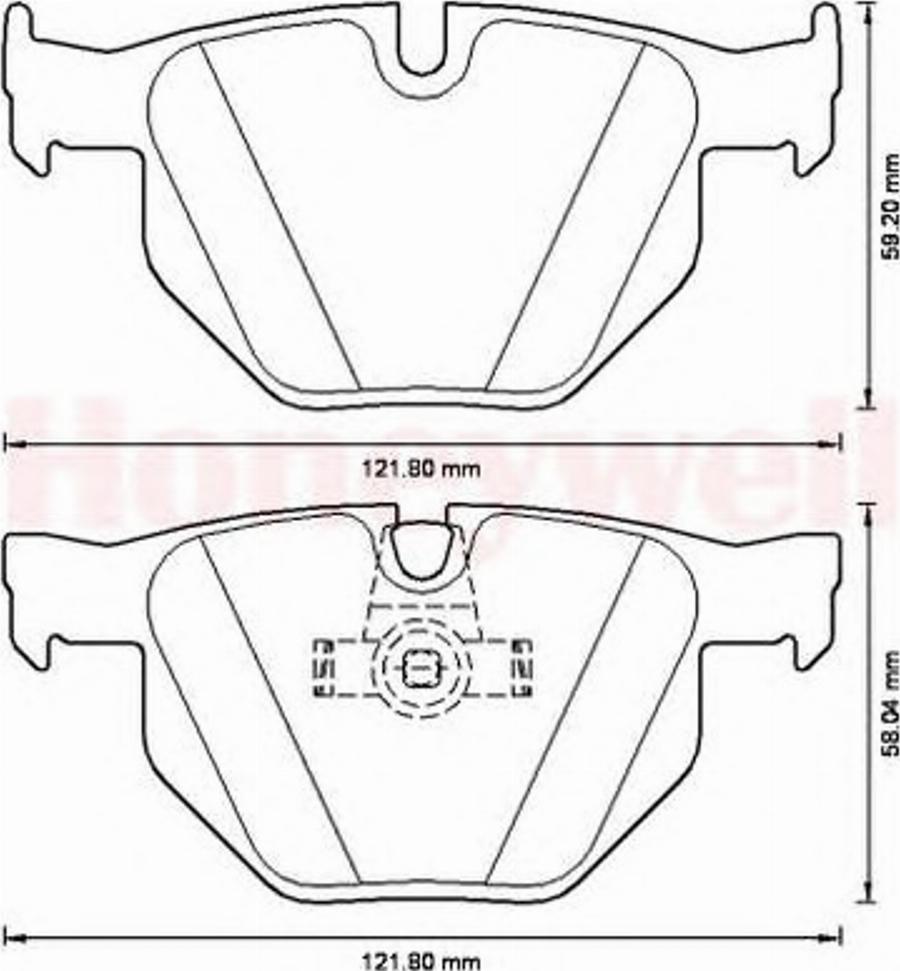 BENDIX 573224B - Brake Pad Set, disc brake autospares.lv