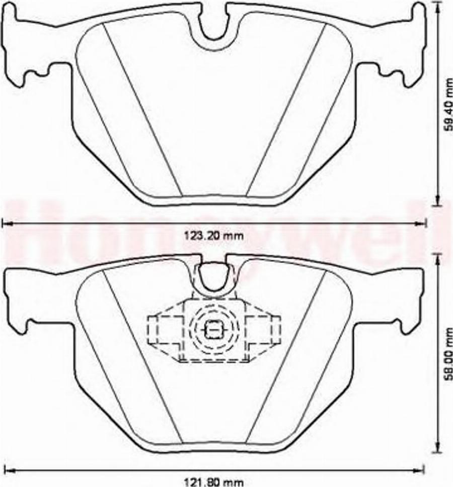 BENDIX 573228B - Brake Pad Set, disc brake autospares.lv