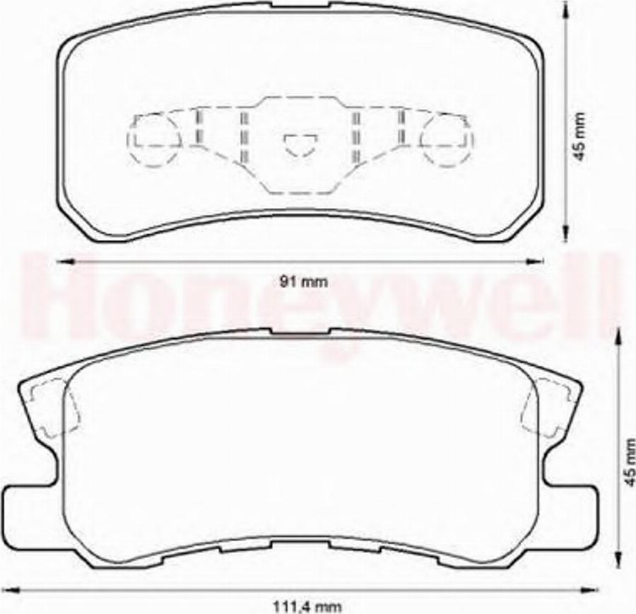 BENDIX 572498B - Brake Pad Set, disc brake autospares.lv