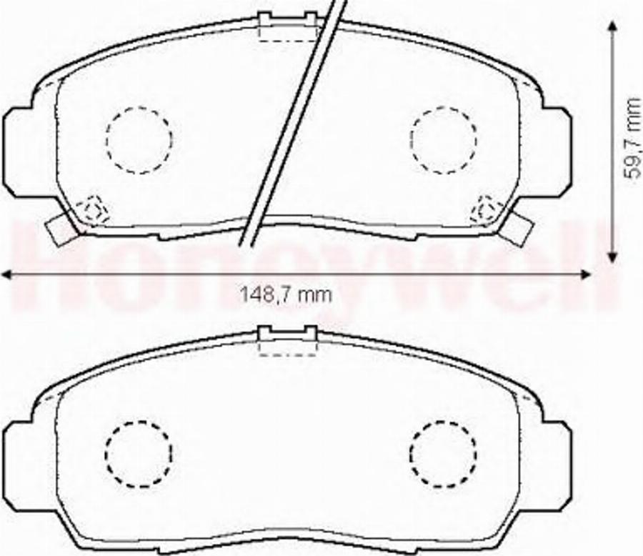 BENDIX 572449B - Brake Pad Set, disc brake autospares.lv