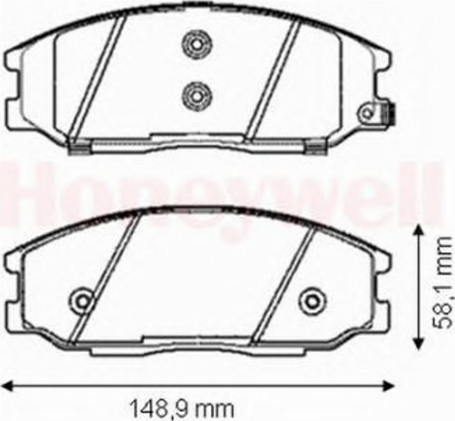 BENDIX 572453B - Brake Pad Set, disc brake autospares.lv