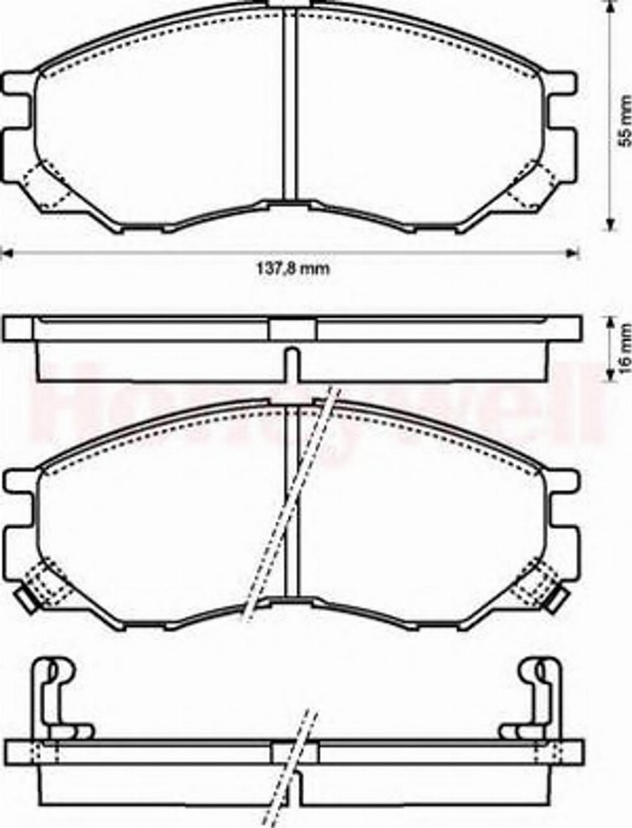 BENDIX 572419 B - Brake Pad Set, disc brake autospares.lv