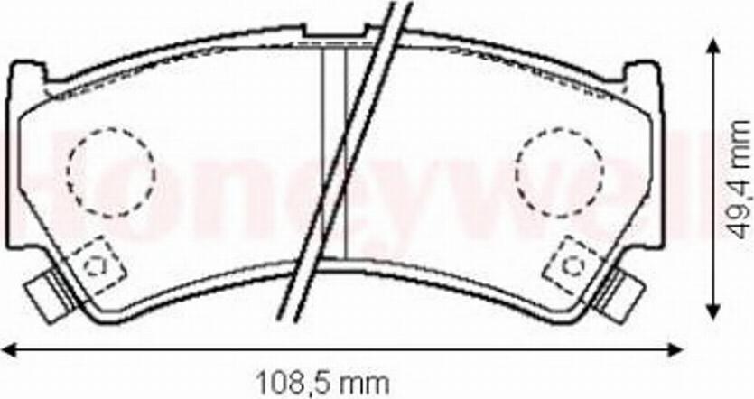 BENDIX 572433 B - Brake Pad Set, disc brake autospares.lv