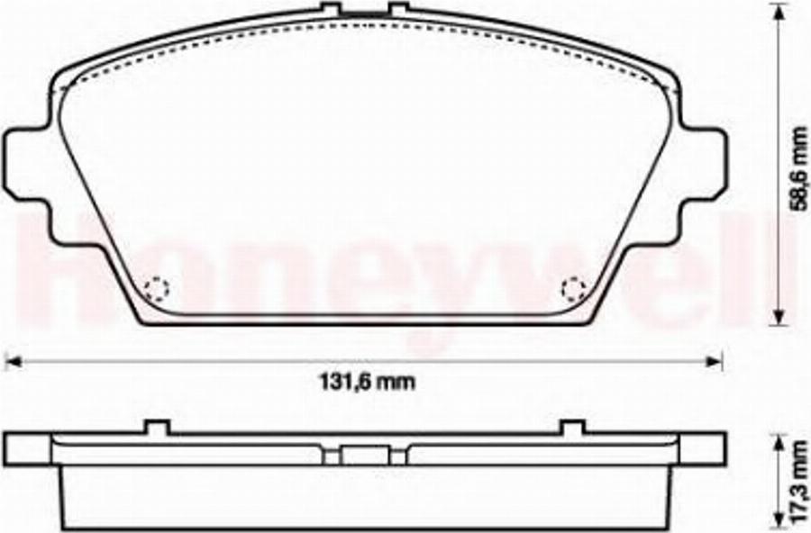 BENDIX 572428B - Brake Pad Set, disc brake autospares.lv