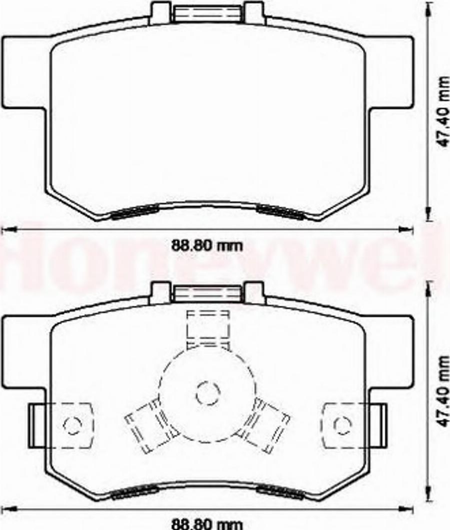 BENDIX 572544B - Brake Pad Set, disc brake autospares.lv