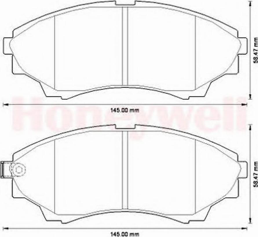 BENDIX 572572B - Brake Pad Set, disc brake autospares.lv